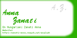 anna zanati business card